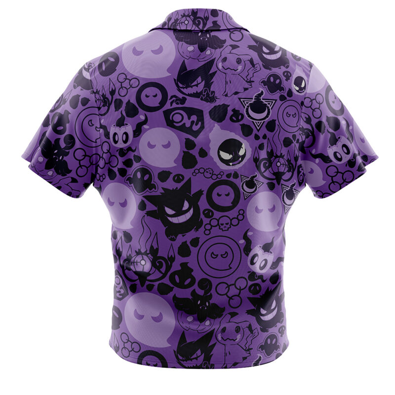 Ghost Pokemon Button Up Hawaiian Shirt - Image 2