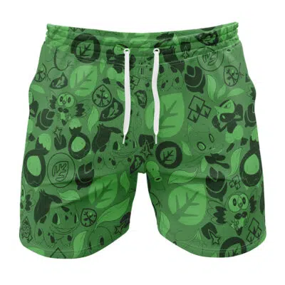Grass Pokemon Gym Shorts