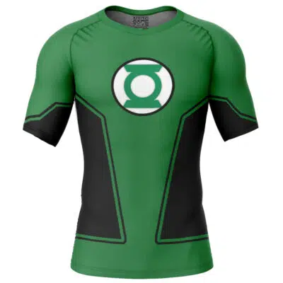 Green Lantern DC Comics Short Sleeve Rash Guard Compression Shirt