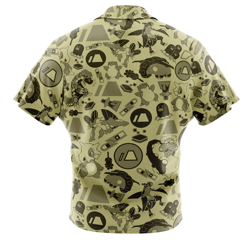 Ground Pokemon Button Up Hawaiian Shirt - Image 2