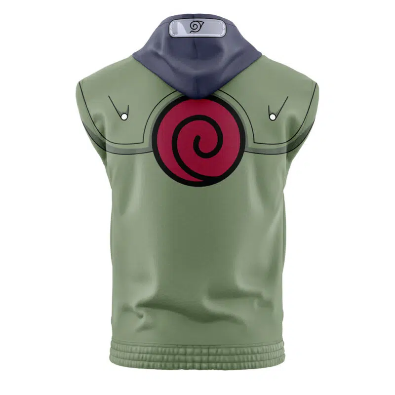 Kakashi Konoha Jonin Shippuden Sleeveless Hoodie - Image 2