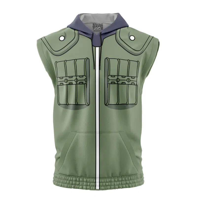 Kakashi Konoha Jonin Shippuden Sleeveless Hoodie