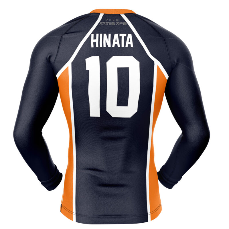 Karasuno Hinata #10 Haikyuu Long Sleeve Rash Guard Compression