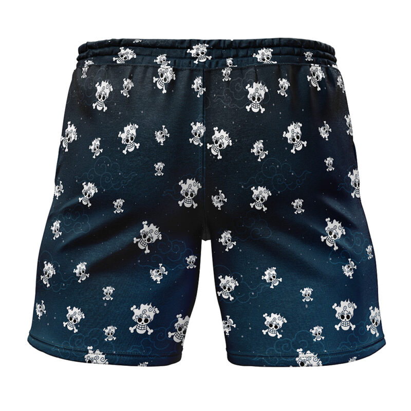 Luffy Gear 5 Pattern One Piece Gym Shorts - Image 2