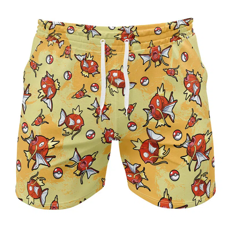 Magikarp Pattern Pokemon Gym Shorts
