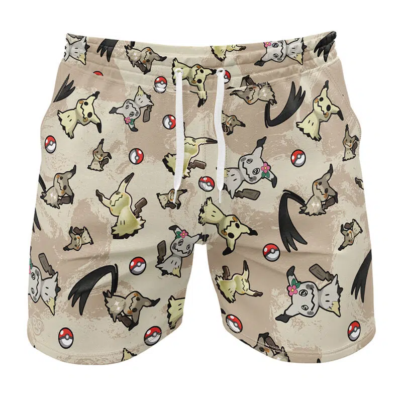 Mimikyu Pattern Pokemon Gym Shorts