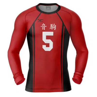 Nekoma High Kozume #5 Haikyuu Long Sleeve Rash Guard Compression