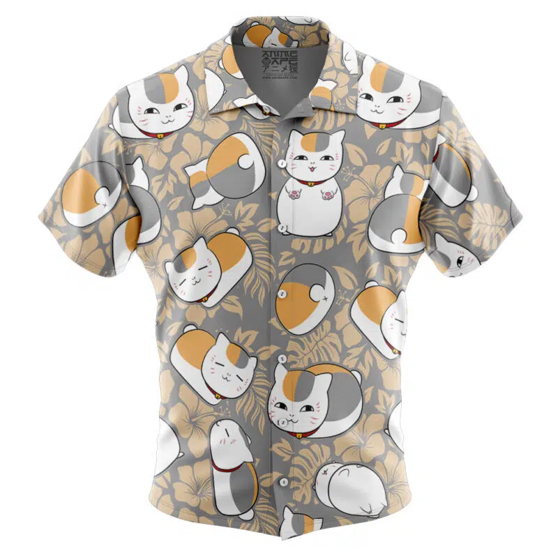 Nyanko-Sensei Natsume's Book of Friends Button Up Hawaiian Shirt