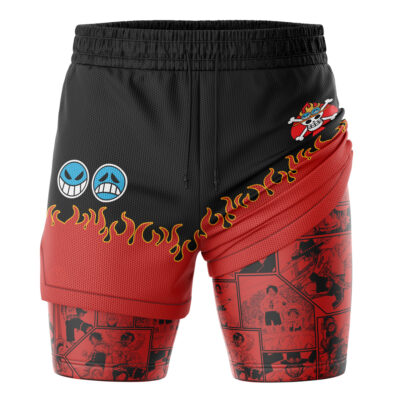 Portgas D. Ace V2 One Piece 2-in-1 Performance Shorts