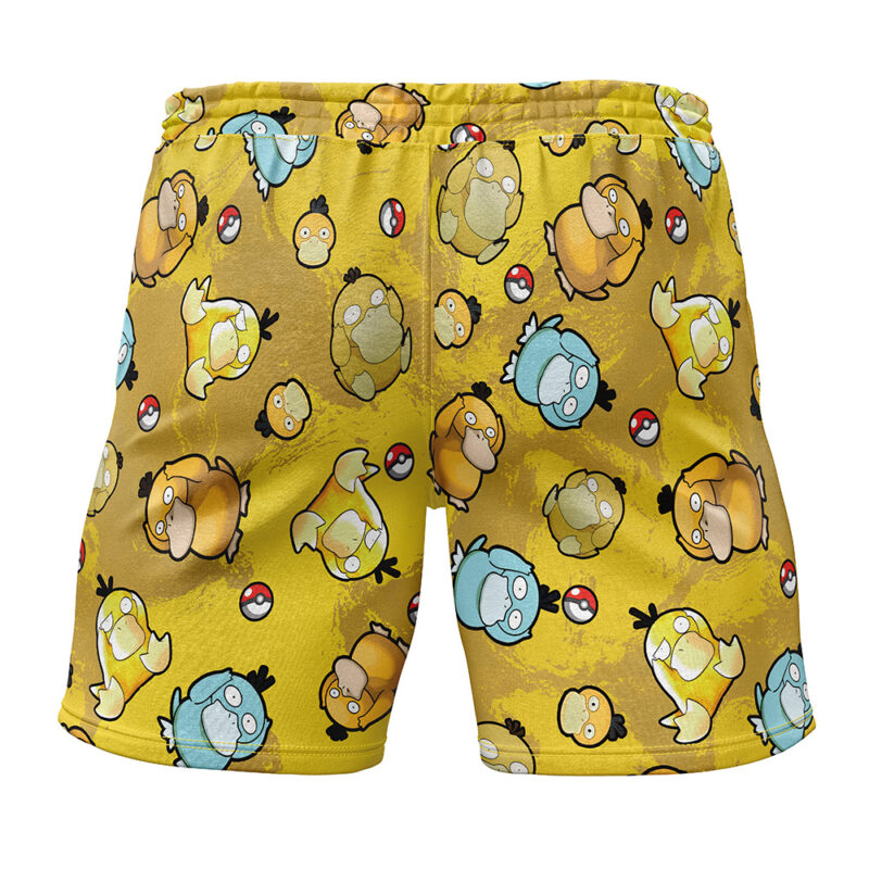 Psyduck Pattern Pokemon Gym Shorts - Image 2