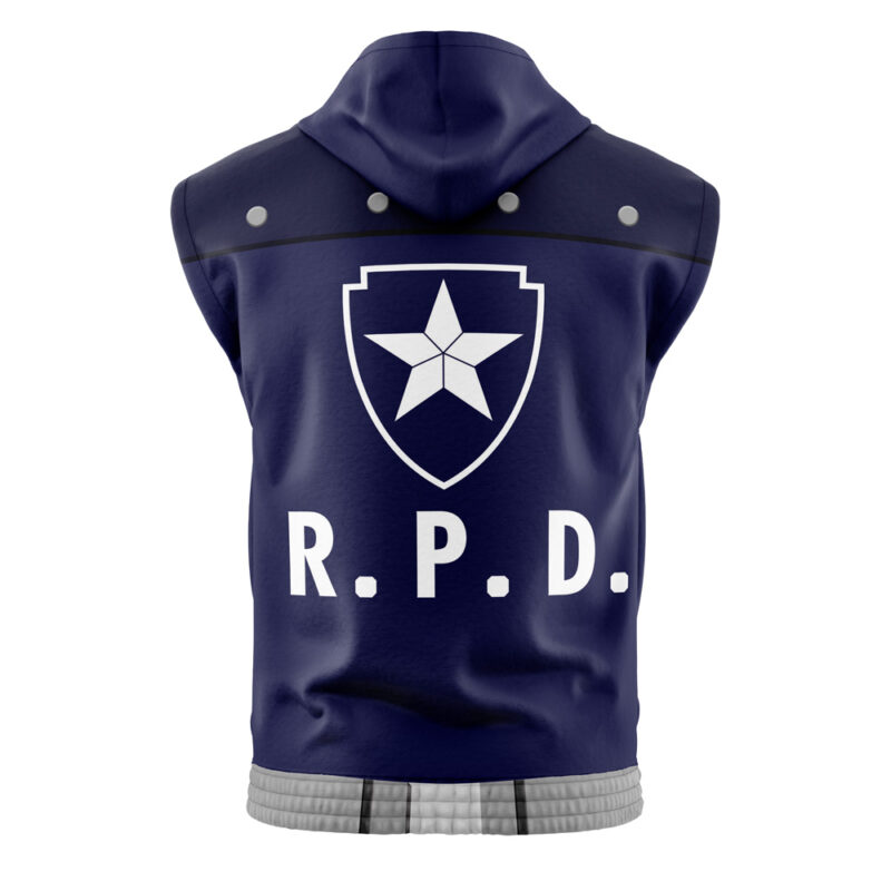 RPD Leon Kennedy Redfield Resident Evil Sleeveless Hoodie - Image 2