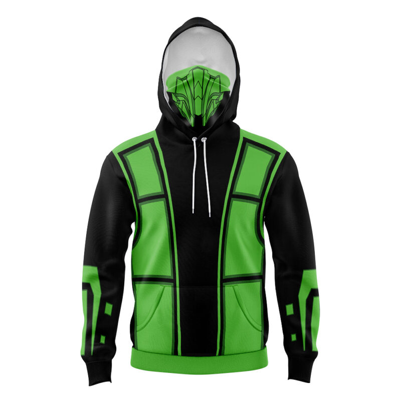 Reptile Mortal Kombat Masked Hoodie