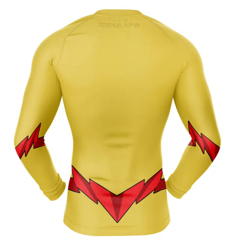 Reverse Flash DC Comics Long Sleeve Rash Guard Compression