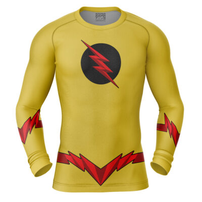 Reverse Flash DC Comics Long Sleeve Rash Guard Compression