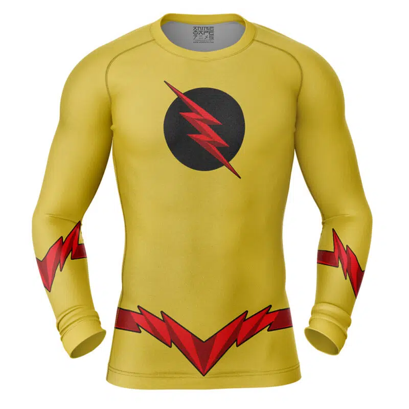 Reverse Flash DC Comics Long Sleeve Rash Guard Compression