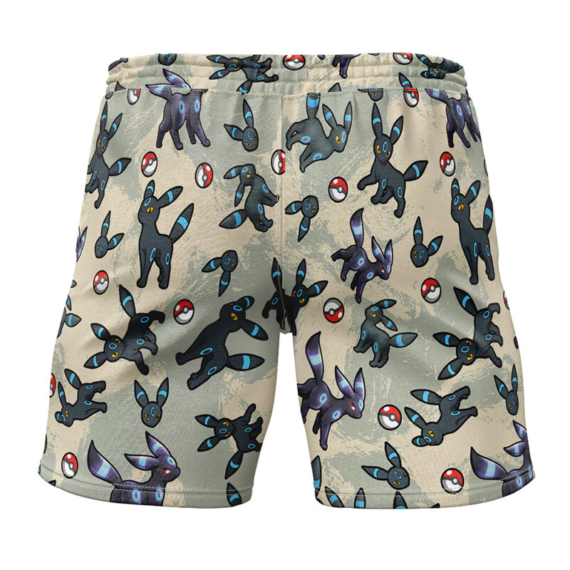 Shiny Umbreon Pattern Pokemon Gym Shorts - Image 2