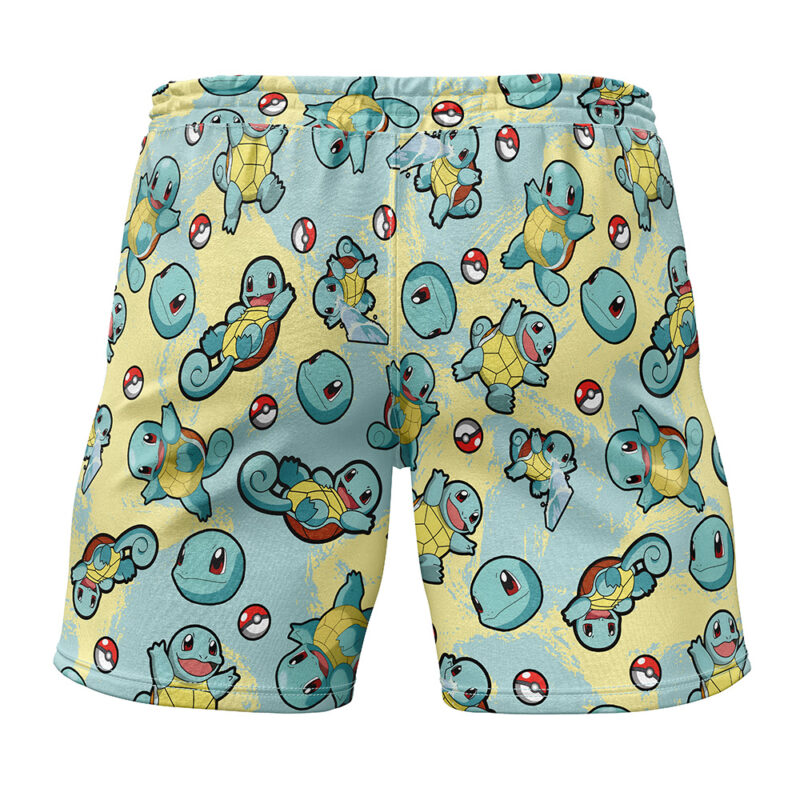 Squirtle Pattern Pokemon Gym Shorts - Image 2
