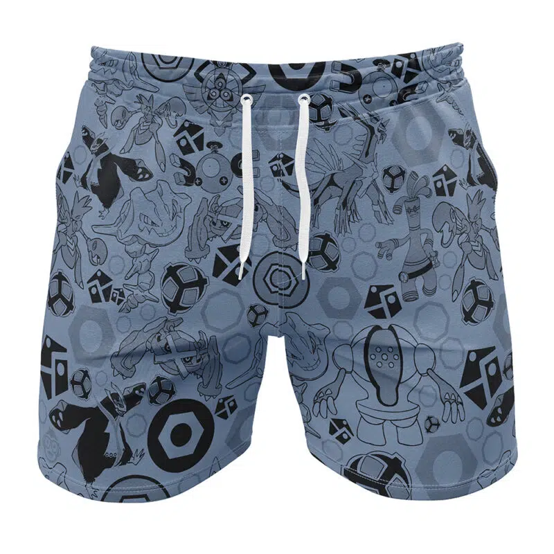 Steel Pokemon Gym Shorts