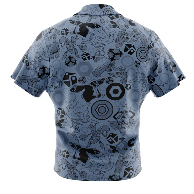 Steel Pokemon Button Up Hawaiian Shirt - Image 2