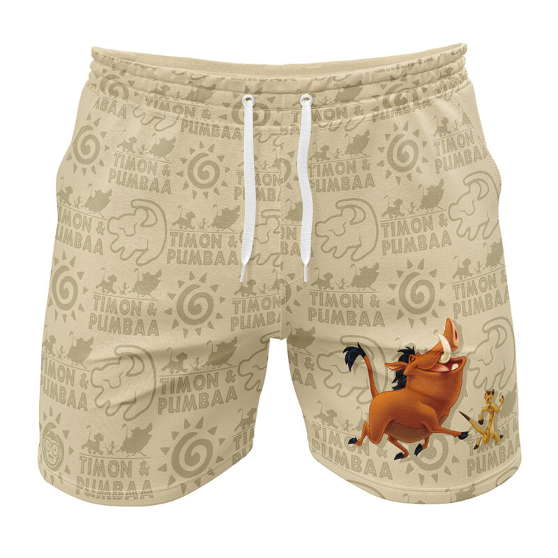 Timon and Pumbaa Lion King Gym Shorts