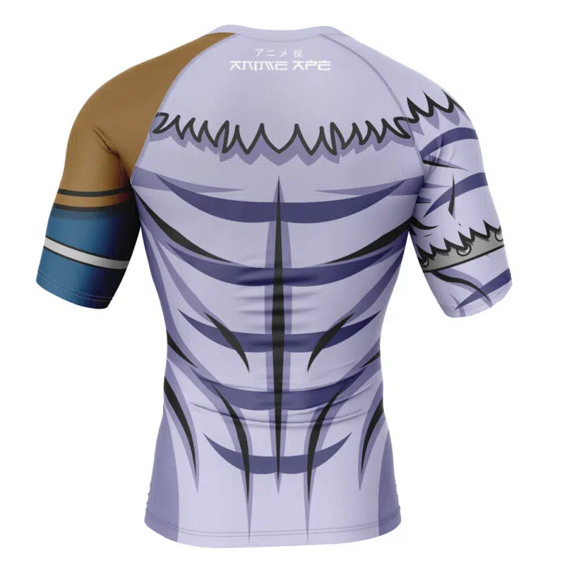 Weregarurumon Digimon Short Sleeve Rash Guard Compression Shirt - Image 2
