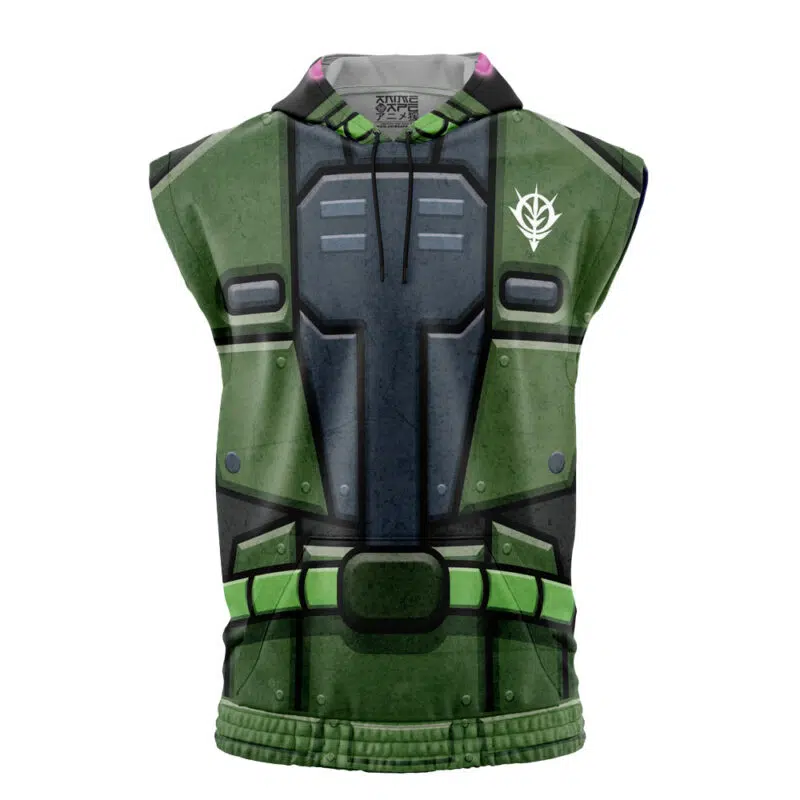 Zaku II Mobile Suit 0079 Gundam Sleeveless Hoodie