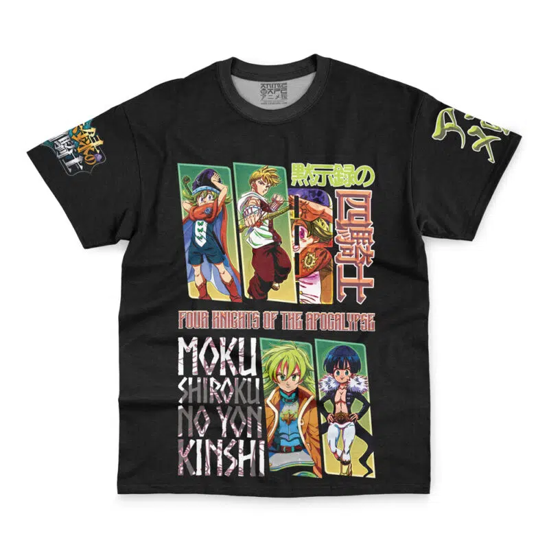 Four Knights of the Apocalypse Streetwear T-Shirt - Image 4