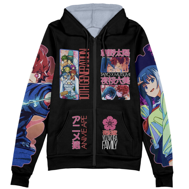 Mission Yozakura Family Streetwear Zip Hoodie Jacket - Image 2