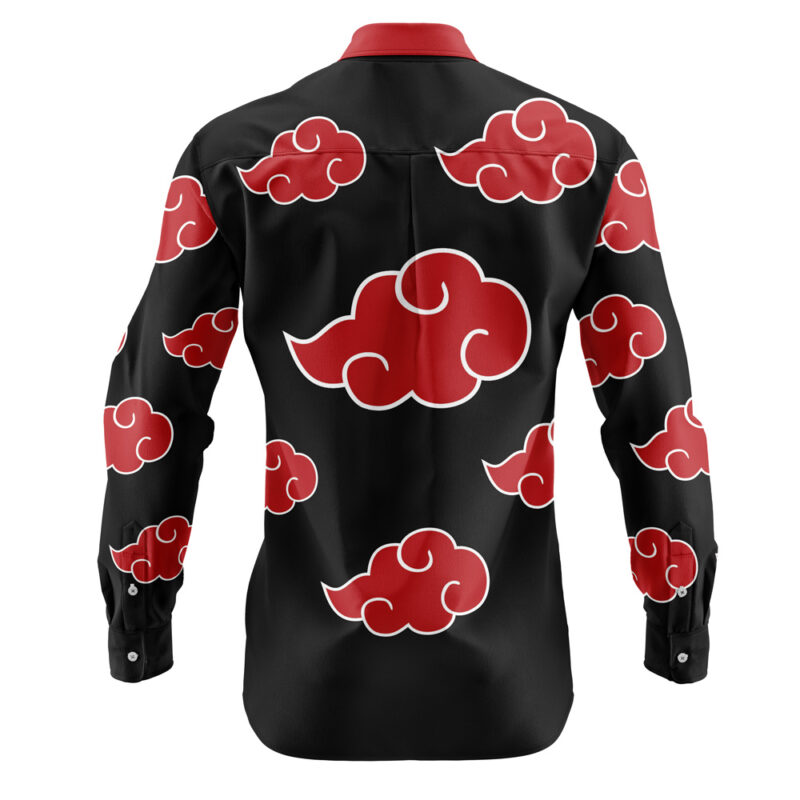 Akatsuki V2 Shippuden Long Sleeve Button Up Shirt - Image 2