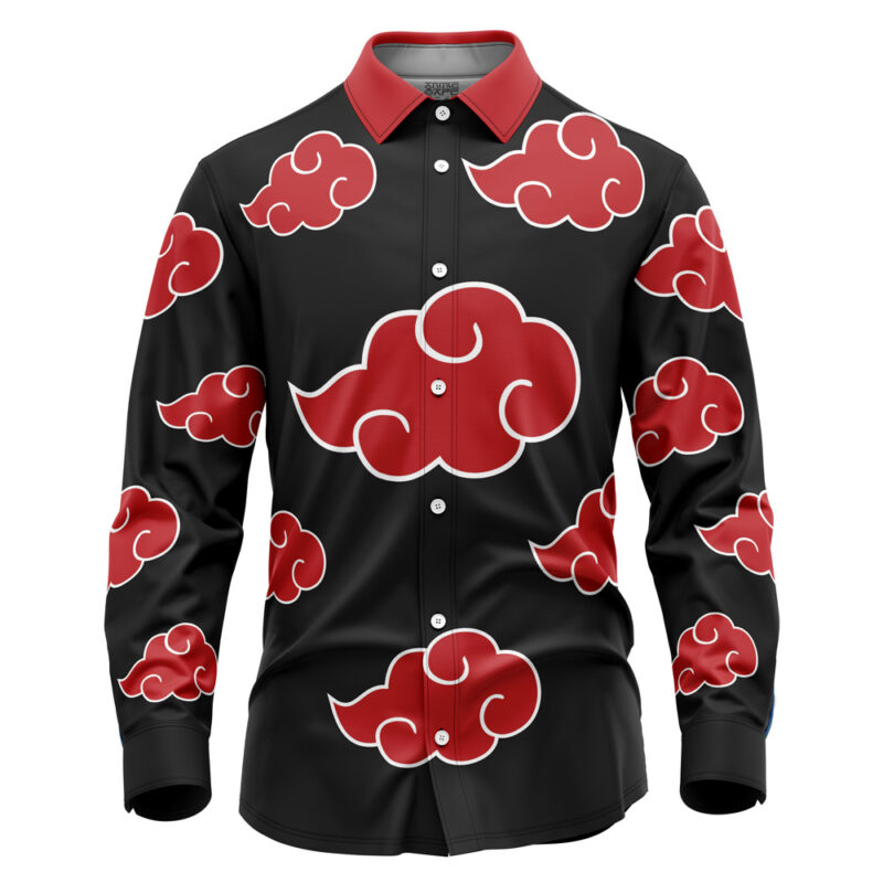 Akatsuki V2 Shippuden Long Sleeve Button Up Shirt