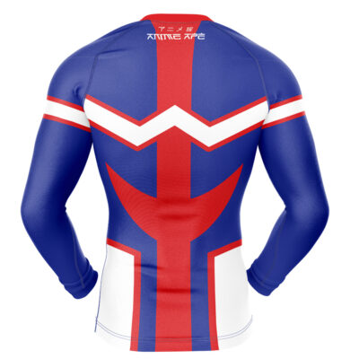 All Might My Hero Academia Long Sleeve Rash Guard Compression Shirt