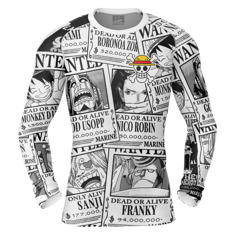Aloha Straw hat Wanted One Piece Long Sleeve Rash Guard Compression Shirt