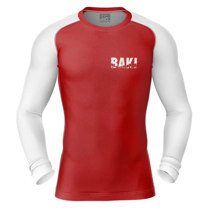 Baki the Grappler Long Sleeve Rash Guard Compression Shirt