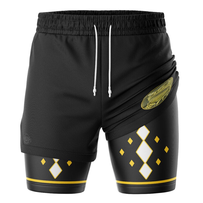 Black Ninjetti Ranger Power Rangers 2-in-1 Performance Shorts - Image 3