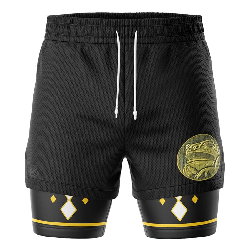 Black Ninjetti Ranger Power Rangers 2-in-1 Performance Shorts - Image 2