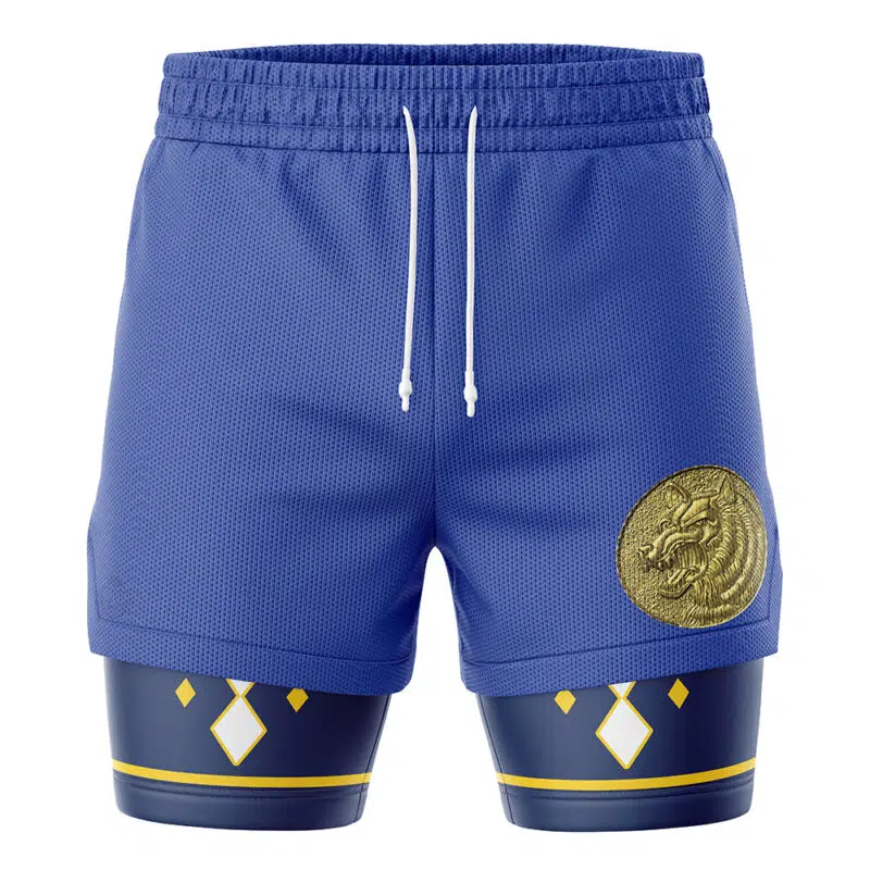 Blue Ninjetti Ranger Power Rangers 2-in-1 Performance Shorts - Image 2