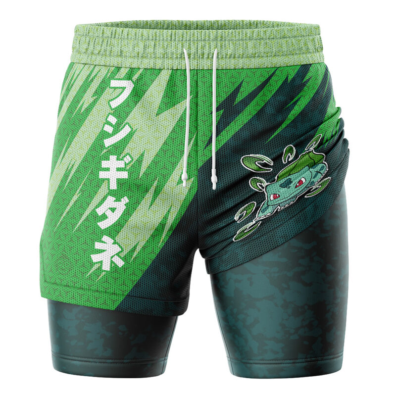 Bulbasaur Attack V1 Pokemon 2-in-1 Performance Shorts - Image 2