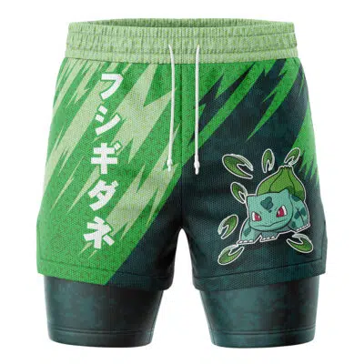 Bulbasaur Attack V1 Pokemon 2-in-1 Performance Shorts