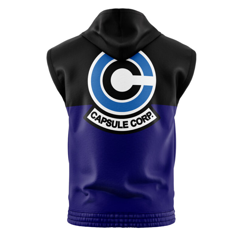 Capsule Corp Dragon Ball Z Sleeveless Hoodie - Image 2