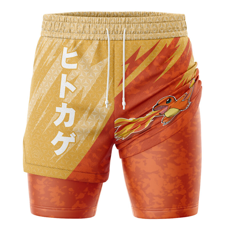 Charmander Attack V1 Pokemon 2-in-1 Performance Shorts - Image 2