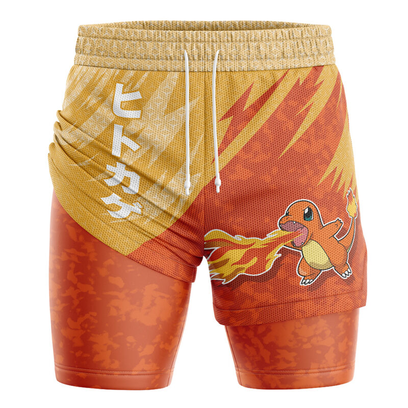 Charmander Attack V1 Pokemon 2-in-1 Performance Shorts - Image 3