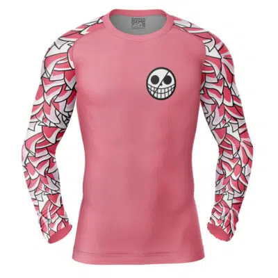 Doflamingo One Piece Long Sleeve Rash Guard Compression