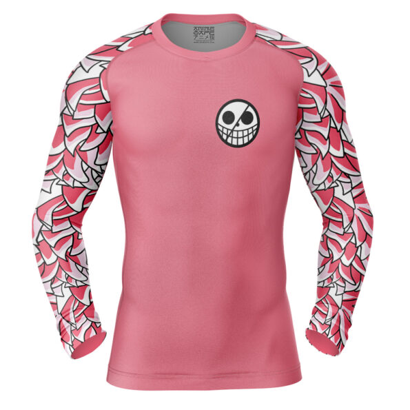 Doflamingo One Piece Long Sleeve Rash Guard Compression
