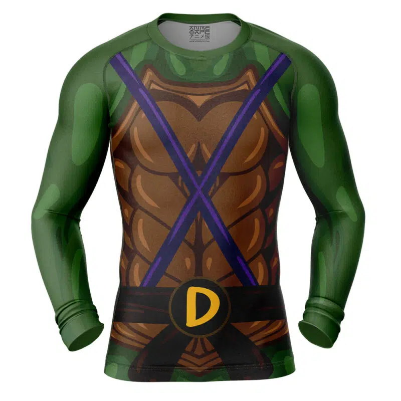 Donatello Teenage Mutant Ninja Turtles Long Sleeve Rash Guard Compression Shirt