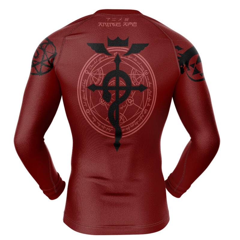 Edward Elric V2 Fullmetal Alchemist Long Sleeve Rash Guard Compression Shirt - Image 2