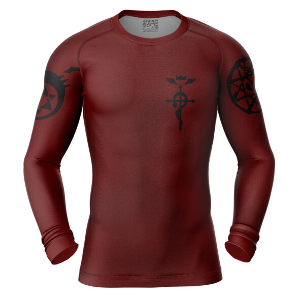 Edward Elric V2 Fullmetal Alchemist Long Sleeve Rash Guard Compression