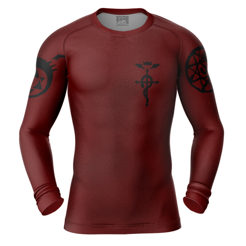 Edward Elric V2 Fullmetal Alchemist Long Sleeve Rash Guard Compression