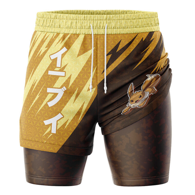 Eevee Attack V1 Pokemon 2-in-1 Performance Shorts - Image 3
