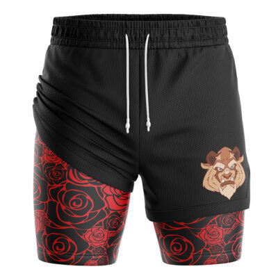 Enchanted Rose Beauty and the Beast 2-in-1 Performance Shorts