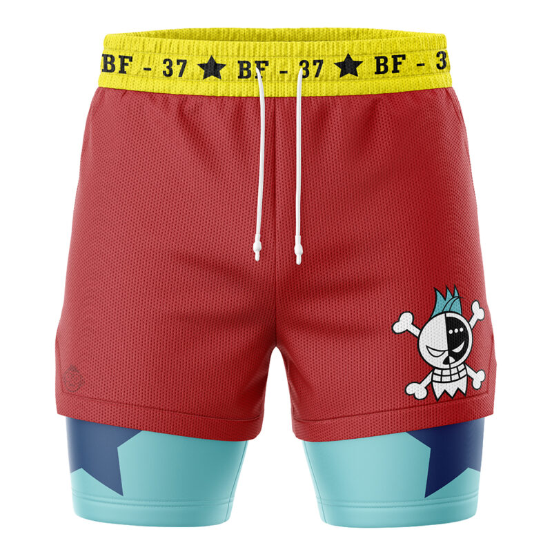 Franky Straw Hat One Piece 2-in-1 Performance Shorts - Image 2